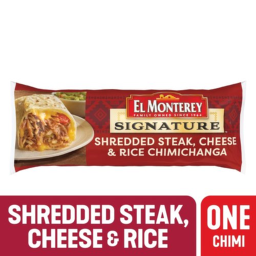 El Monterey Signature Chimichanga, Shredded Steak, Cheese & Rice