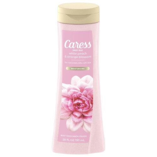 Caress Body Wash, White Peach & Orange Blossom, Daily Silk, Moisturizing