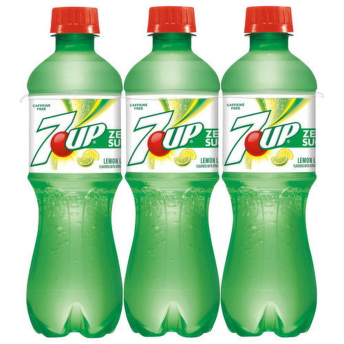 7-UP Soda, Lemon Lime, Zero Sugar, 6 Pack