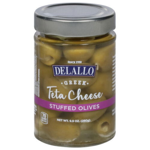 DeLallo Stuffed Olives, Greek, Feta Cheese