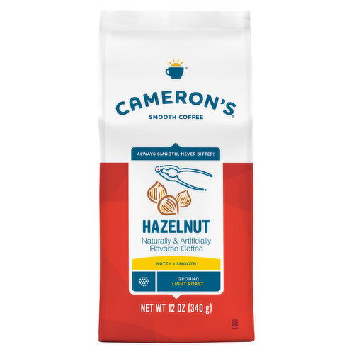 Cameron's Coffee Bag, Flavored, Hazelnut Light Roast Ground Coffee