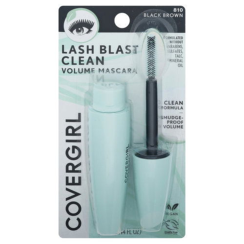 CoverGirl Lash Blast Clean Mascara, Volume, Black Brown 810