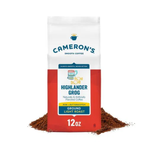 Cameron's Coffee, Bag, Flavored, Highlander Grog Light Roast Ground Coffee