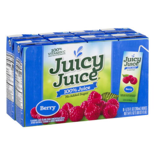 Juicy Juice 100% Juice, Berry, 8 Pack